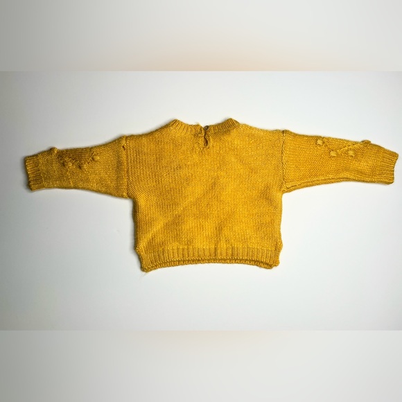 NWOT Zara Golden Yellow Heart Knitwear Sweater Infant 9-12 Months - Picture 7 of 10